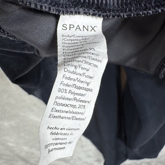 Spanx Velvet Leggings Womens Size Medium NEW Classic Navy Blue Stretch Shaping - Picture 8 of 9
